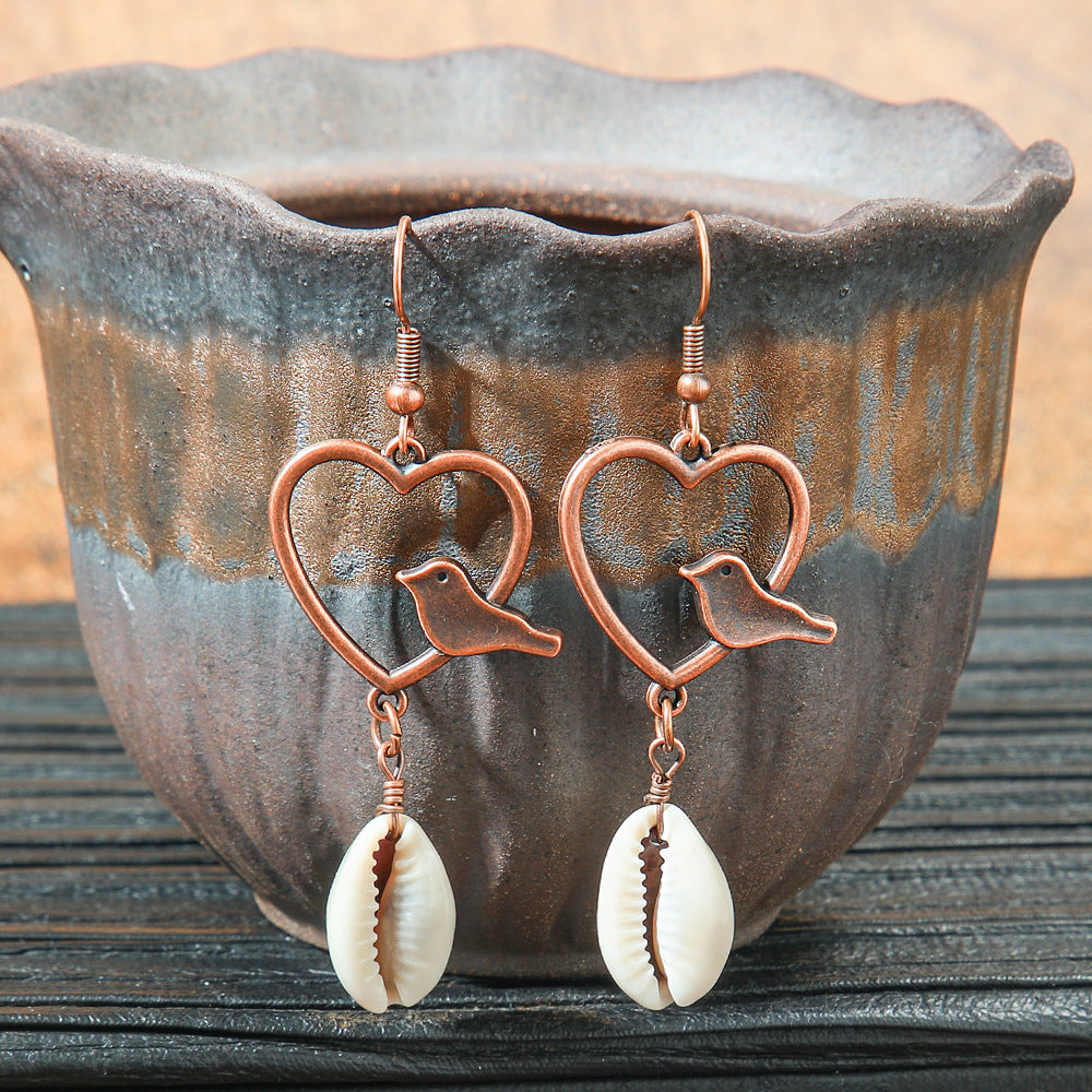 Retro Geometric Tassel Earrings Vintage Style for Women