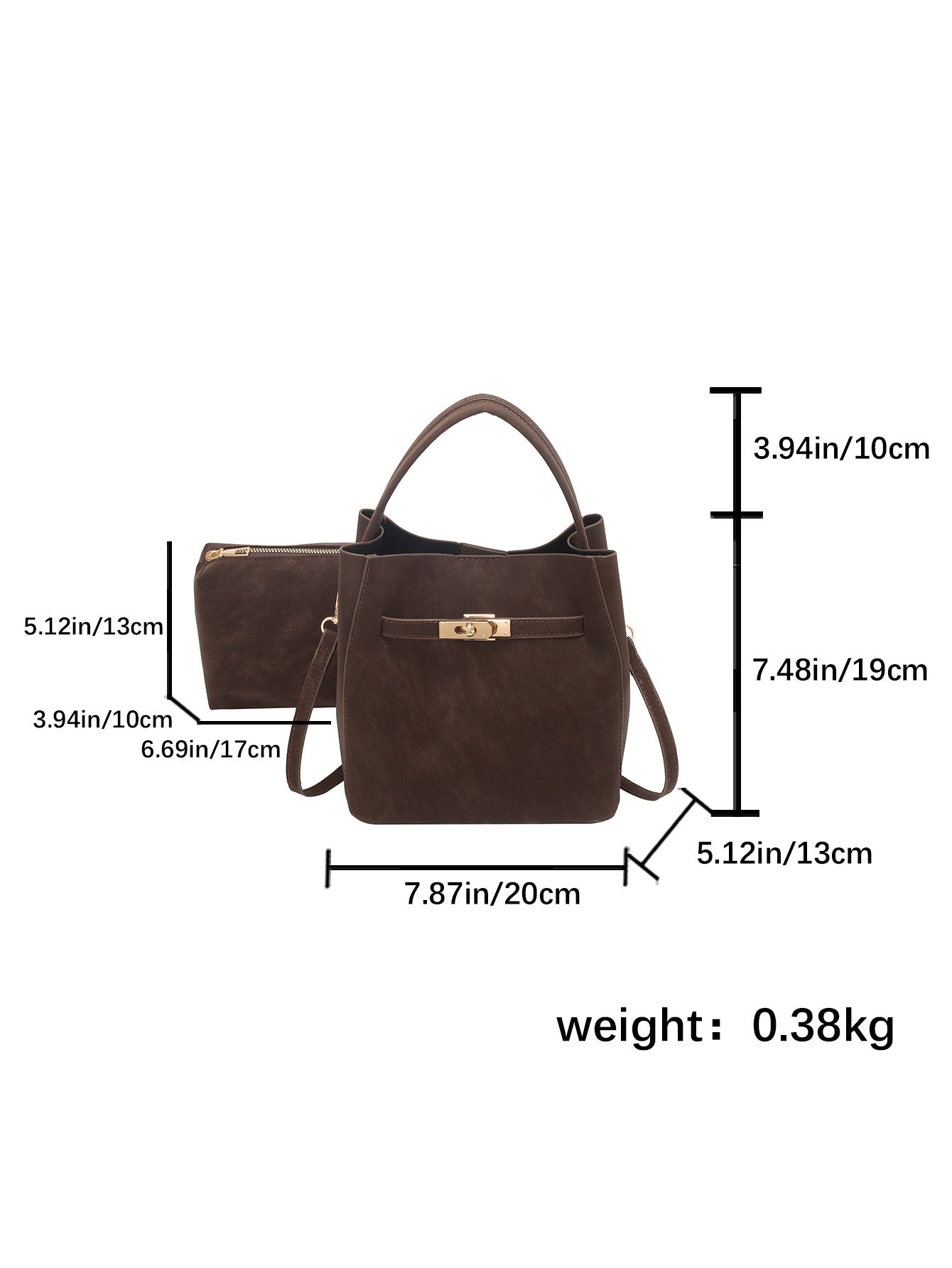Elegant Vintage Bucket Bag Set for Work and Commuting