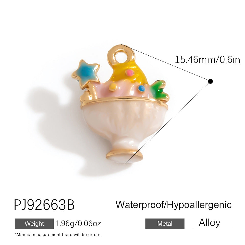 Alloy DIY Cartoon Car Pendant Droplet Decor