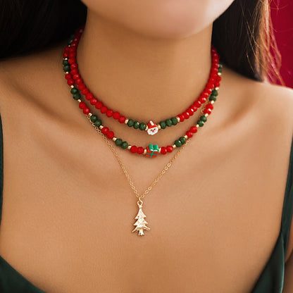 Christmas Snowman Choker Necklace for Women