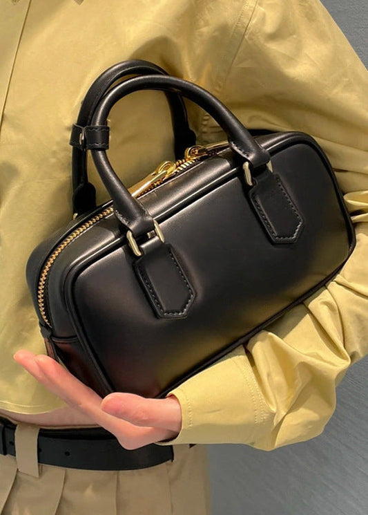 Mini Faux Leather Crossbody Bag Boxy Design