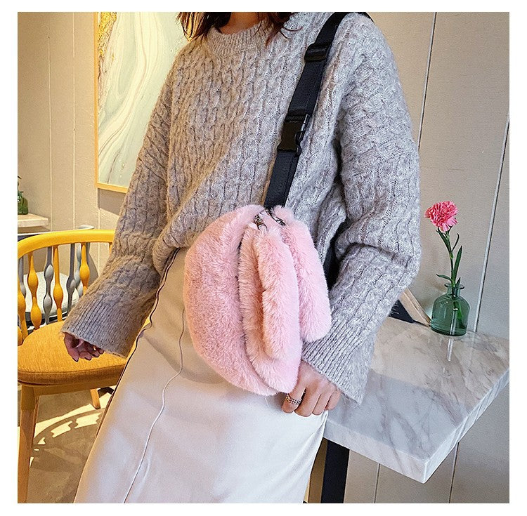 Trendy Plush Crossbody Bag for Women