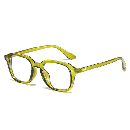 Fashion Retro Square Glasses Frame Anti-Blue Light for Adults
