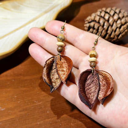 Bohemian Floral Tassel Earrings Handmade With Alloy