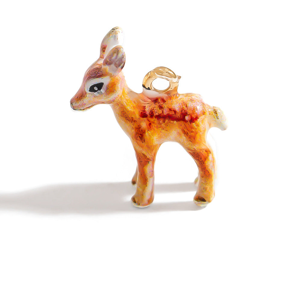 DIY Christmas Reindeer Charms Handmade Jewelry Necklaces Bracelets Earrings