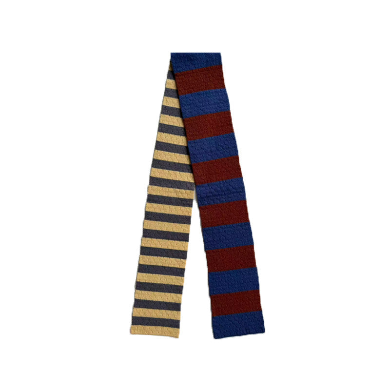 Striped 100% Merino Wool Scarf for Women