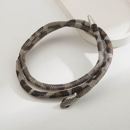 Unique Snake-Shape Punk Style Unisex Bracelet Necklace in Gold