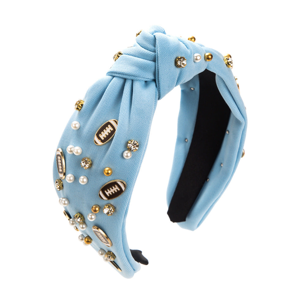 Fashion Pearl Headband Trendy Wide Fabric Hair Accessory