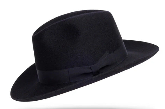 Stylish Wool Fedora Hat Classic British Wide-Brimmed Felt Hat