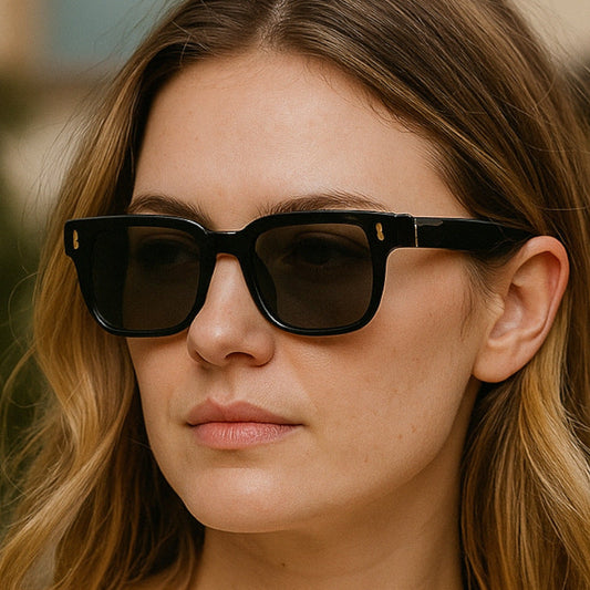 Trendy Square Retro Sunglasses UV400 Protection Outdoor Style