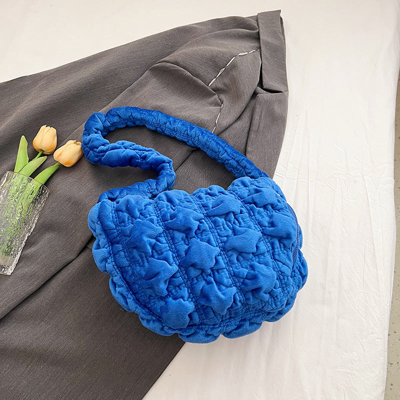Trendy Velvet Cloud Bag Small Shoulder Bag