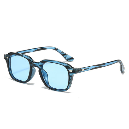 Classic Square Narrow Frame Plastic Sunglasses Trendy Gradient UV400 Protection