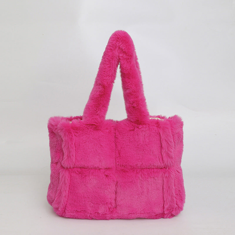 Minimalist Fluffy Large Capacity Tote Bag