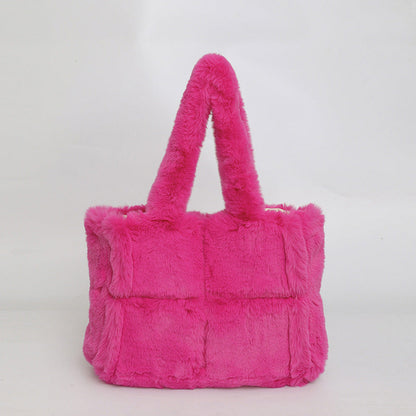 Minimalist Fluffy Large Capacity Tote Bag