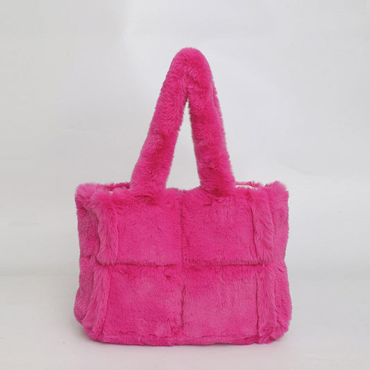 Minimalist Fluffy Large Capacity Tote Bag