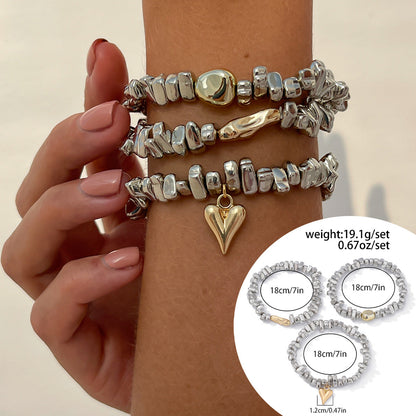 Heart Shaped Pendant Necklace Trendy Casual Alloy Jewelry