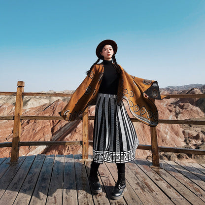Ethnic Cloak Coat Retro Blanket Warm Autumn And Winter Shawl Scarf