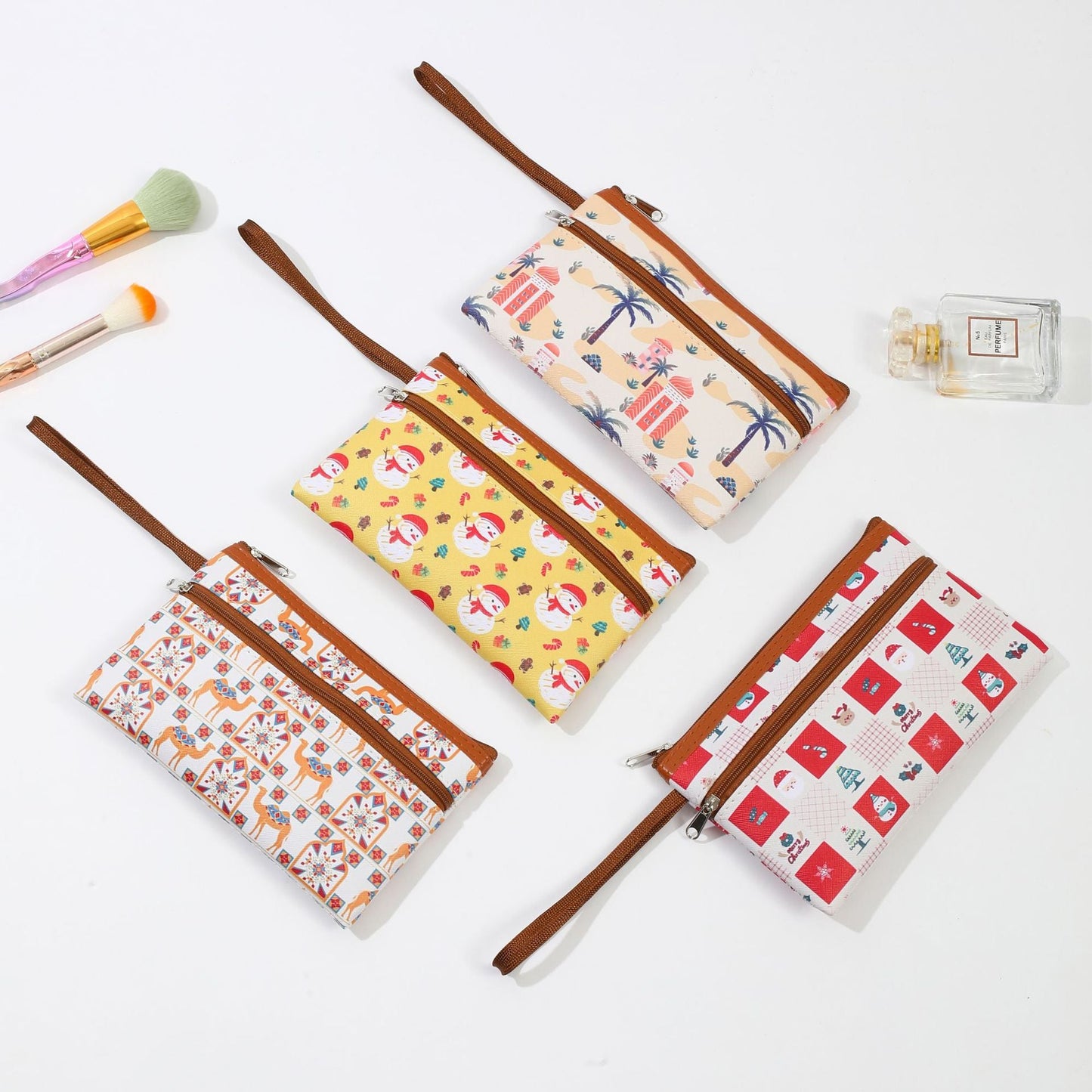 Simple Portable Christmas PU Storage Bag