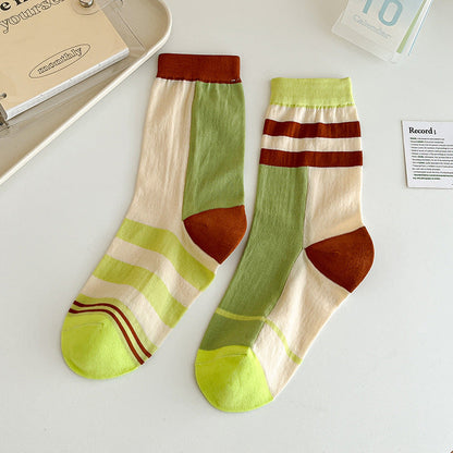 Rufia - Asymmetric Striped Socks
