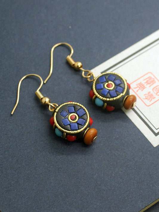 Nepal Style Earrings Simple Literary Temperament Joker Ear Jewelry Personality National Style Earrings