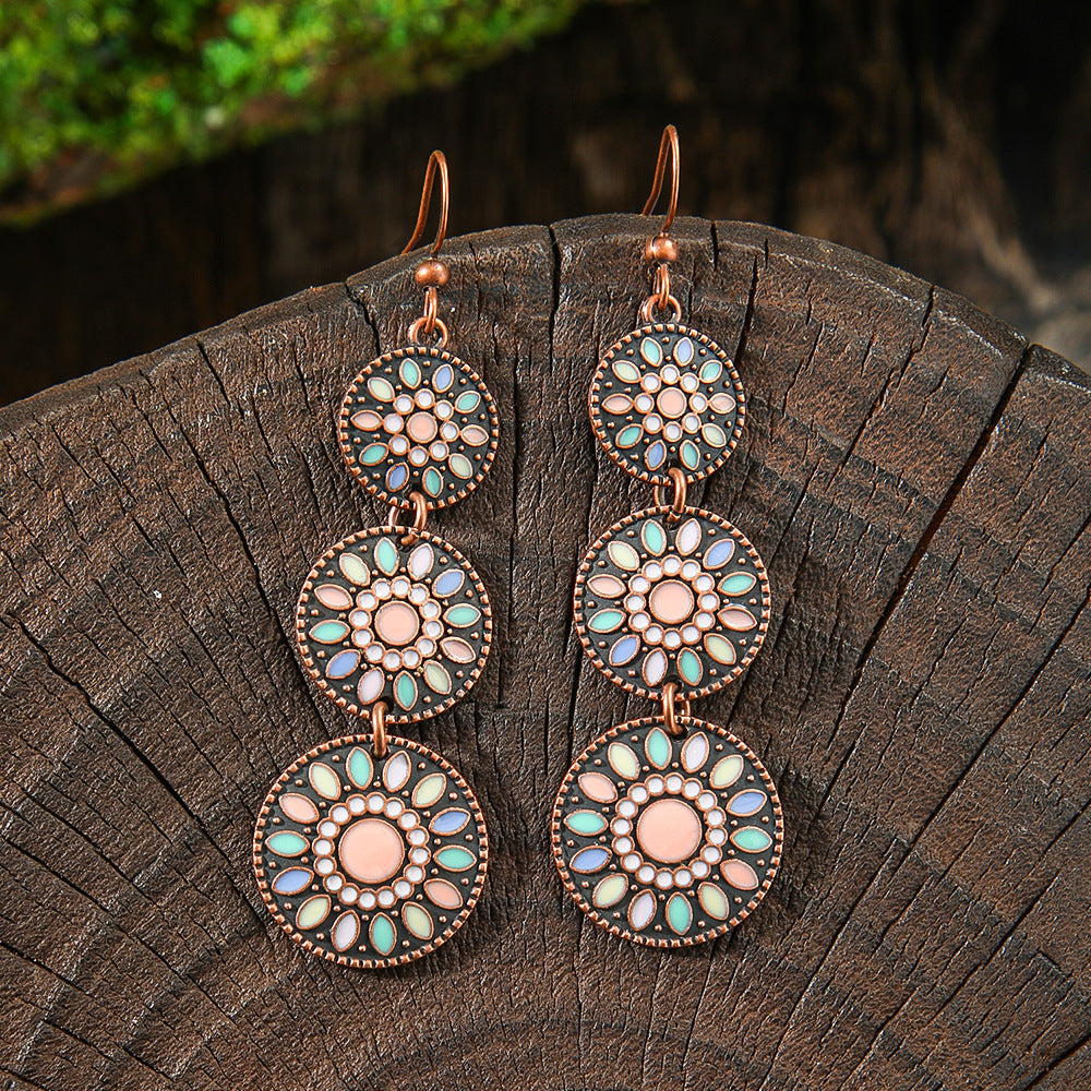 Trendy Ethnic Style Tassel Earrings Colorful Jewelry