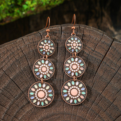 Trendy Ethnic Style Tassel Earrings Colorful Jewelry