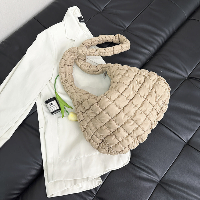 Wrinkled Cloud Crossbody Bag Trendy Nylon Tote