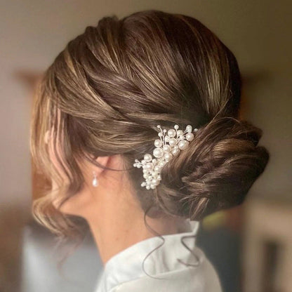 Handcrafted Pearl Wedding Hair Comb Side Comb Bridal Accessories