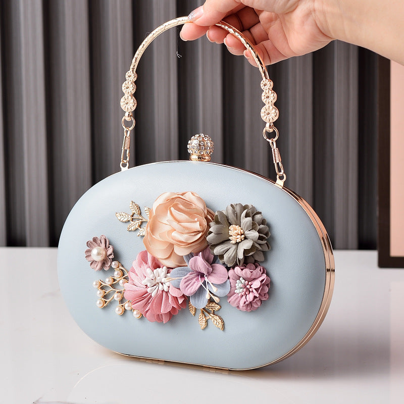 Vintage Floral Evening Bag Trendy Pastel Wedding Tote
