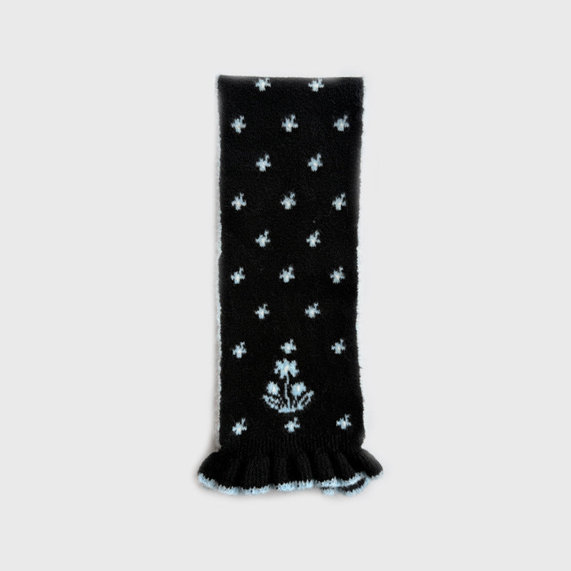 Cartoon Deer Knit Scarf Warm Acrylic Long Winter Scarf