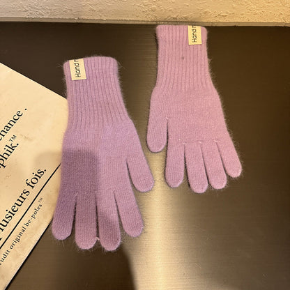 Winter Knit Warm Solid Color Gloves