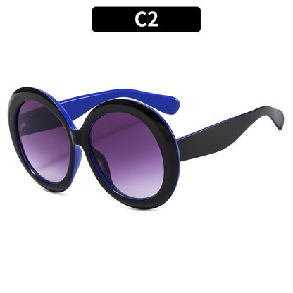 Round Frame UV400 Sunglasses Stylish Retro Fashion