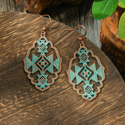 Bohemian Style Metal Earrings Vintage Tassel Earrings for Women