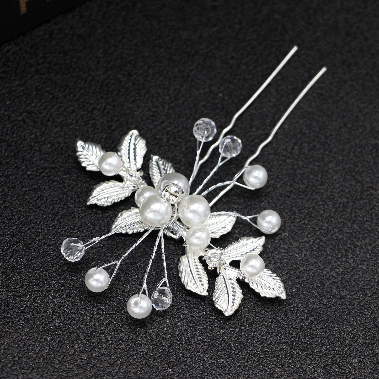 Bridal Gold Pearl Hair Vine Classic Olive Leaf Hair Accessory