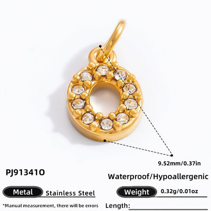 DIY Letter Pendant Necklace and Bracelet Set Stainless Steel Accessories