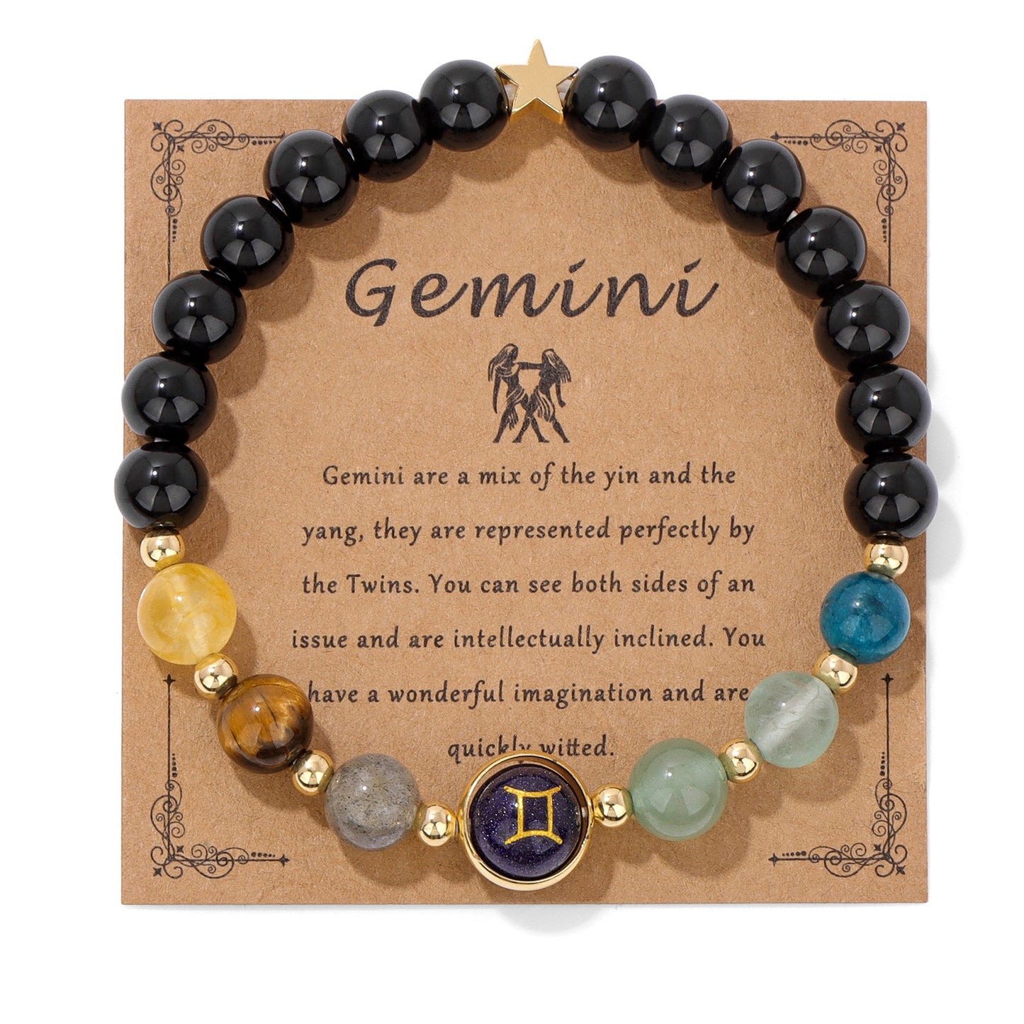 Vintage 12 Constellations Stone Beaded Bracelets