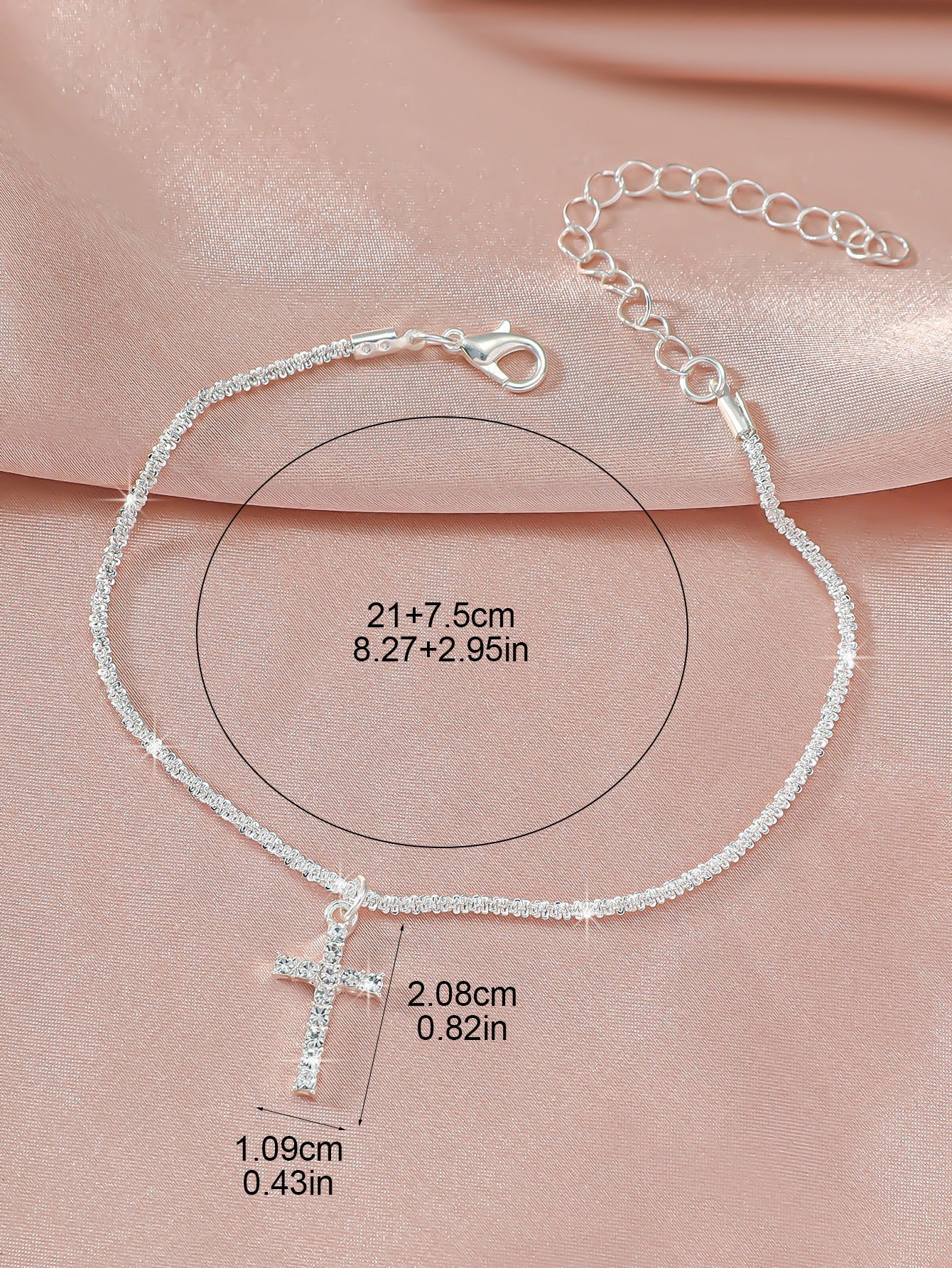 Simple Glitter Double Anklet