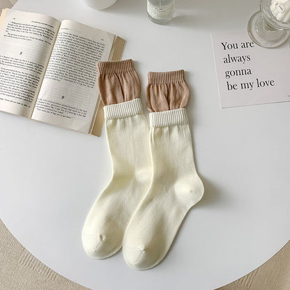 Rufia - Color Block Contrast Double Edge Socks