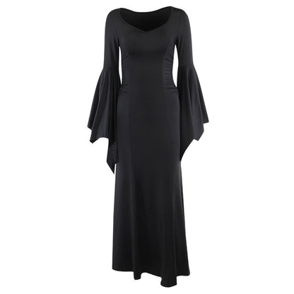 Chic Batwing Sleeve Mermaid Dress Elegant Polyester Summer Style