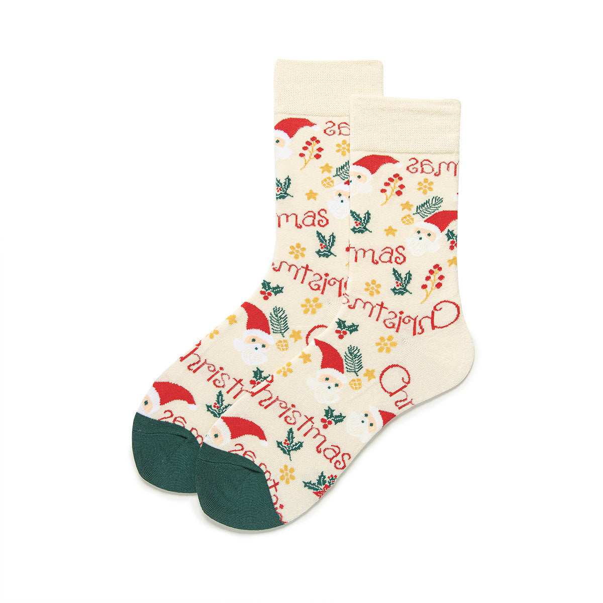 Winter Cute Print Christmas Cotton Crew Socks