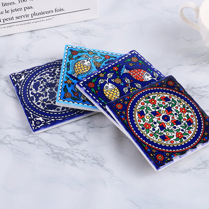 Series Of Craft Painting Insulation Pads, Cork Ceramic Coasters, Dual Purpose Pot Mats, Combination Coasters