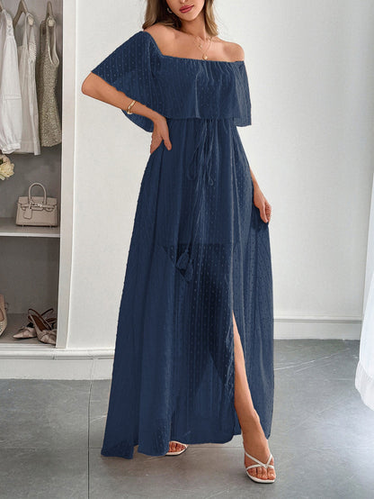 Elegant Strapless A-Line Maxi Dress for Women