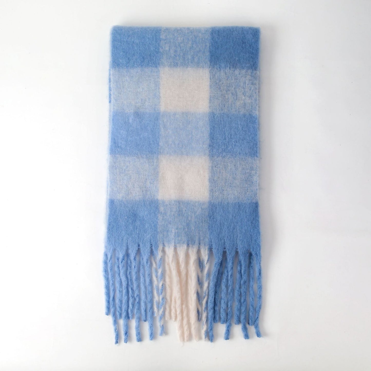 2+ Soft Contrast Color Plaid Scarves