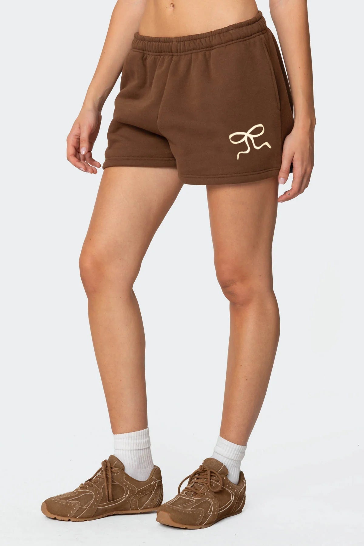Simple Solid Color Hoodie Sweater Shorts Set