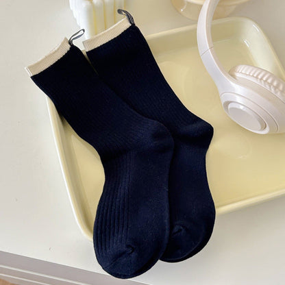 Color Block Striped Simple Socks