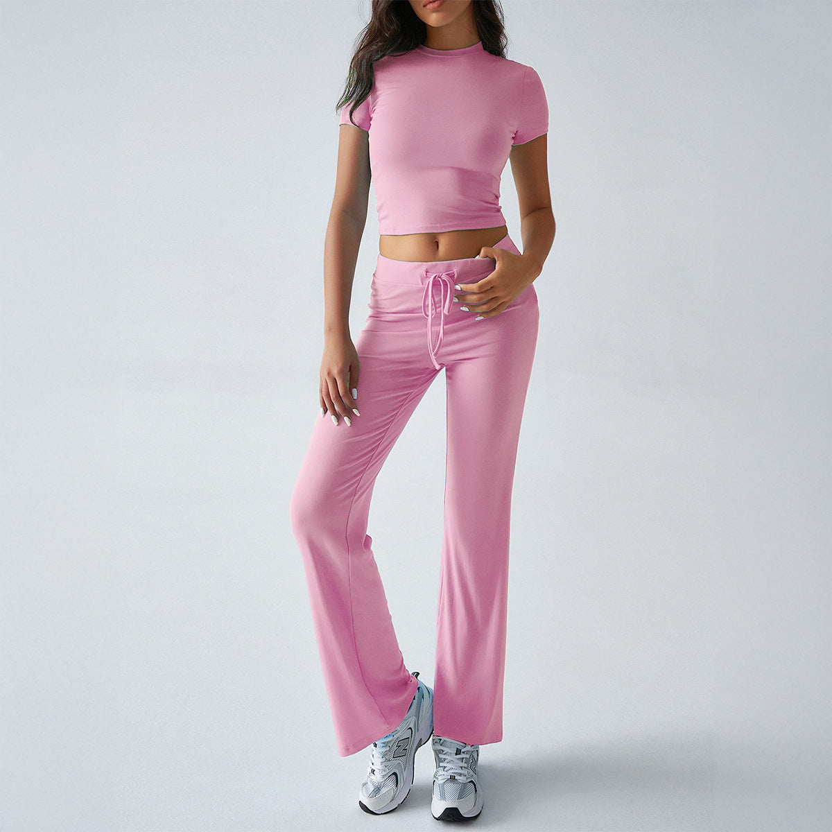 Elegant Solid Color Casual Set for Women