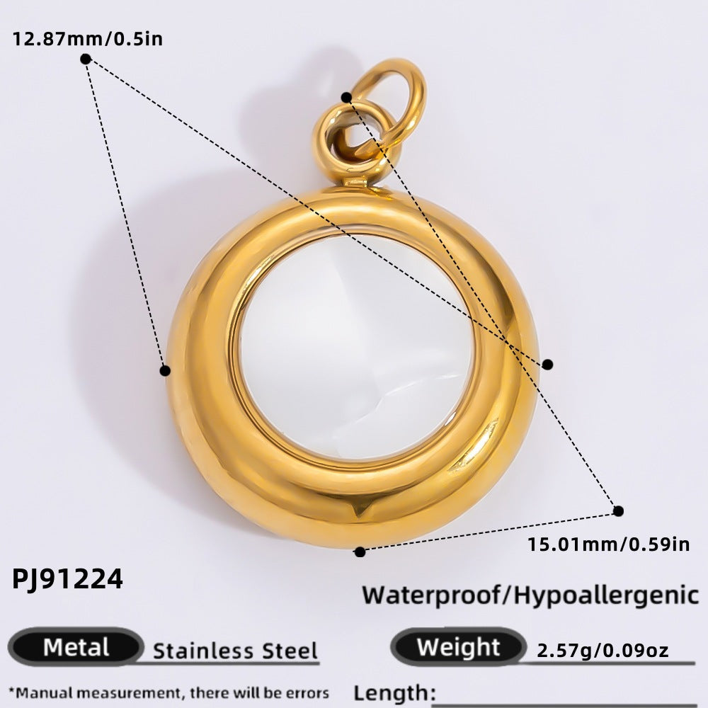 Handmade Stainless Steel 18K Gold Plated Earrings and Necklace Set