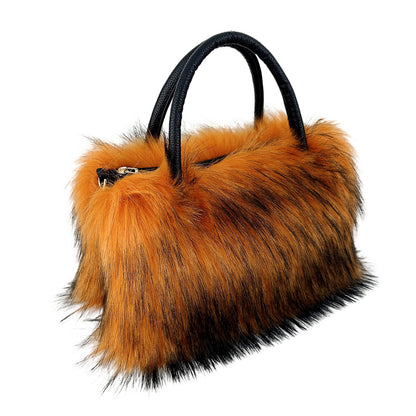 Fluffy Faux Fur Large Capacity Tote Handbag