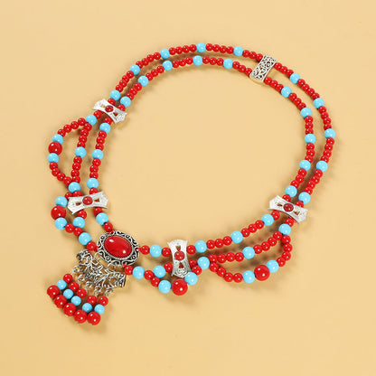 Tibetan Style Retro Ethnic Style Forehead Decoration Exotic Style Forehead Chain.Headwear