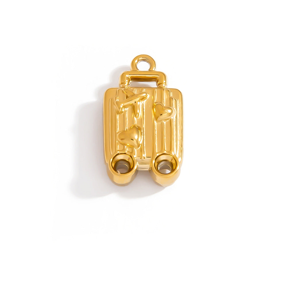 Heart Flower Pendant Accessories 18K Gold Plated Stainless Steel Jewelry